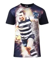 Patrick Dangerfield Geelong Cats Official AFL Team Colours Mens Adult T-Shirt