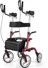 NEW 2025 Rinkmo Rollator Walker Upright Stand Up Folding w Seat