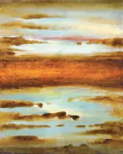 36x48 Carpet Blues Canvas Ocean Abstract Wall Art RWL-3017 - Aprx 36" x 48"