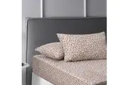 Washed Cotton Fitted Sheet Set (Lisa Green) - Single