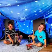 Molcey Blanket Fort Building Kit for Kids 4-8 8-12+ - Build a Kids Fort Blank...