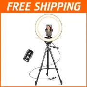 Multi-Mode 14'' Ring Light & 50'' Tripod Stand for Perfect Lighting Anywhere