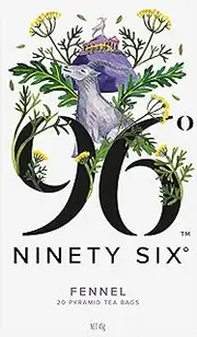 96° Fennel Tea - 20 Pyramid Tea Bags, Individually Wrapped, Aromatic, Sweet and Calming, Biodegradable Plant-Based Bags