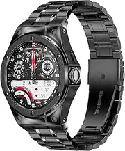 [SUPLINK] Stainless Steel Case with Bracelet Compatible with Google Pixel Watch 2 Bracelet Google Pixel Watch Bracelet Men, Metal Replacement Bands for Google Pixel Watch 2/1 Case (Black)