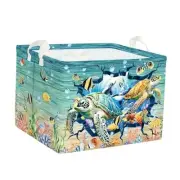 Large Fish Sea Turtle Baby Basket Ocean Coral Seaweed Starfish Toy Book Shelf
