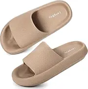 [LongBay] Cloud Slides for Women and Men, Comfy Pillow Slipper Shower Sandals Shoes with Arch Support for Pool Beach Home Indoor Outdoor Use