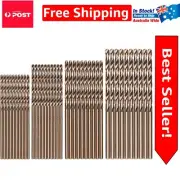 Versatile 40PC Cobalt Steel Drill Bits with Comprehensive User Guide - All Sizes