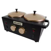 Waxness Professional Double Wax Heater WN-5002 E Black Elite Series 2 X 1 lb
