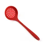 2Pcs Long Handle Silicone Colander Non-Stick Cooking Strainer Heat Resistant Filter Spoon Mesh Skimmer Oil Mesh Colander Kitchen Tool