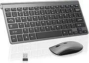 2.4G Wireless Keyboard and Mouse Compact Keyboard Mini Portable Silent Mouse, Suitable for Laptops Mac PC、 Travel Keyboard and Mouse
