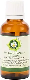 R V Essential Pure Fenugreek (Methi) Essential Oil 5ml (0.169oz)- Trigonella Foenumgraecum (100% Pure and Natural Steam Distilled)