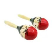 Pair of Wooden Large Maracas Rumba Shakers Rattles Sand Hammer Percussion Instru