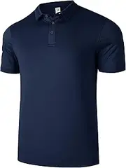 [VAUTE] Men's Performance Golf Polo Shirt - Lightweight, Quick-Dry & Anti-Odor Stretch Fabric, UPF 50+ Golf Tennis Casual Wear