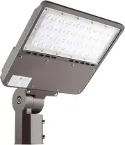 100W Outdoor LED Parking Lot Light with Adjustable Slip Fitter Mount, 5000K LED