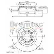 Bremtec Euro-Line GeoZinc Coated Brake Rotor - BDR16980EL
