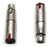 (2) Two Genuine NEUTRIK NA3FJ - 1/4" TRS Female Locking Jack -XLR Female Adapter