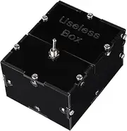 Mini Funny Toy Crea Tive Gifts Useless Box, Funny Toy DIY Kit, Mini Useless Box, DIY Parts Kit for Birthday and Party Gift Toy Game, Black