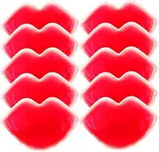 Ice Pack for Lip Filler, Lip Ice Pack Bulk Small Ice Pack for Mouth, Injections, Injuries, Bruises (Red (10 Count))