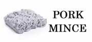 Pork Mince, Label, Commercial, Food, B/W, Meat Takeaway, Asian, Indian