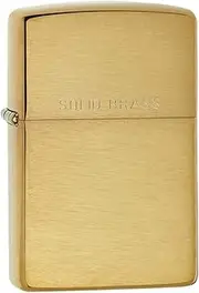 Zippo Adult-Unisex 204 Brushed Solid Brass Lighter