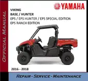 Yamaha Viking Base Hunter EPS Ranch Workshop Repair Manual 2016 2017 2018 on CD