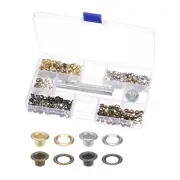 4 Colors Grommet Kit 200 Set 4mmx7mm Dia Metal Grommets Eyelets with Tools