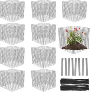 10 Pack Wire Plant Protectors Square Wire Plant Cages Mesh Plant Cage Chicken...