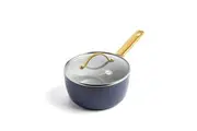 GreenPan Padova Series Non Stick Coated Dark Blue Home Covered Saucepan 18cm