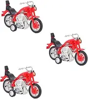 HOOTNEE 3pcs Pull Back Motorcycle Vehicle Toys Motor Bike Motorcycle Miniature Motorcycle Toy Car Vehicles Toys Inertia Motorbike Pull-Back Vehicle Toy Inertia Motorcycle Plastic