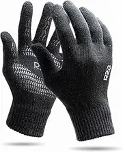 [R2B] Touchscreen Gloves for Children from 10 to 16 Years – Winter Gloves Boys/Girls – Cycling/Walking – Model Antwerp Black