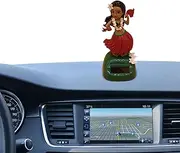 Humkopnl Car Dashboard Decorations Solar | Swinging Figurines Hawaii Girl Car Decor | Solar Powered Shaking Head Toy, Dashboard Ornament Desk Decor, Dancing Girls Home Decoration