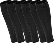 [Ultrafun] 3 Pairs Leg Sleeves Pre-Cut Soccer Sleeves Compatible with Grip Socks Shin Guards Sleeves for Soccer Football