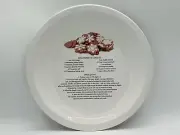 Gingerbread Winter Holiday Cookies Recipe 11" Plate New With Box