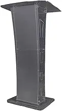 TT-YED Professional Acrylic Podium Stand, Transparent Acrylic Podium (with LED Light), Church Pulpit Multifunctional Podium Stand, Floor-Standing Conference Podium Table,B