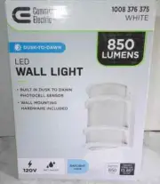 Outdoor LED Dusk to Dawn Photocell Sensor Half Moon Security Wall Light White