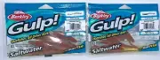 2 PACKS OF BERKLEY GULP 5" JERK SHAD - CHOCOLATE SPARKLE 5CT