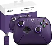 8Bitdo Ultimate 2 Wireless 2.4G Controller (TMR Joystick Update), Star-Ring RGB Lights, Adjustable Trigger Locks, Gamepad with Charging Dock for Windows PC, Android (Purple)