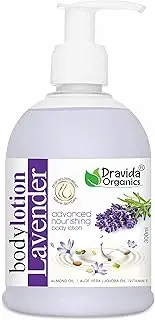 Dravida Organics Lavender Softening Body Lotion - 300 ml - enriched with Aloe Vera & Vitamin E for All Skin Types - Softens and Nourishes Skin