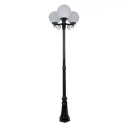 Siena Post 3 Lights H2300mm W250mm Black Aluminium - 15627