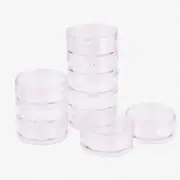 ClearStack Beauty Towers: 2 Sets of 5-Layer 15ml Stackable Containers with Screw