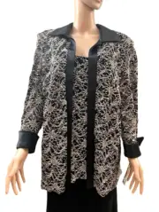 R&M RICHARDS Womens Size 20W Bridal/Cocktail Sequins Mock Top **NEW **