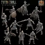 Tytantroll Miniatures - Undead Warriors Bundle (10 Minis) - D&D - Bases Included
