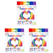 3x 4pc Pride Cork-Backed Drink Coasters Table Mat Set Square Rainbow Pride