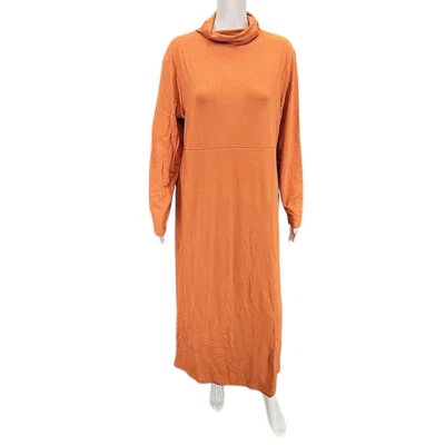 Women with Control Tummy Control Midi Dress Tall X-Large Size Orange Brown