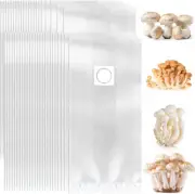 Mushroom Grow Bags 50 Pack, Mushroom Growing Bag with 0.2 Micron Filter, 6 Mil P
