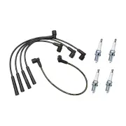 Bosch Ignition Leads + 4 x Denso Iridium Power Spark Plugs for Seat Cordoba 6K