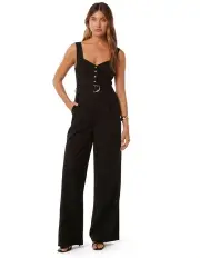 [Forever New] Maja Belted Wide Leg Jumpsuit in Black