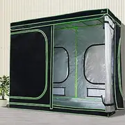 GREEN FINGERS Grow Tent Kits 2000W Grow Light Full Spectrum Plant Veg Flower Lamp 280X140X200CM Grow Tent 6" Hydroponics Ventilation Kit Fan Carbon Filter for Indoor Growing