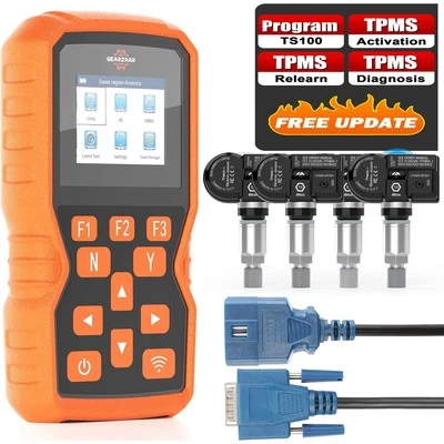 TPMS Programmer Tire Sensor Relearn Reset Activate Tool+4x 315MHZ+433MHZ Sensor