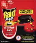 Max Cockroach Baits Killer Child Resistant Lasts 3 Months 6 Baits 1 Pack